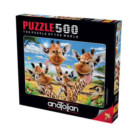 Giraffe Selfie 500 Piece Jigsaw Puzzle