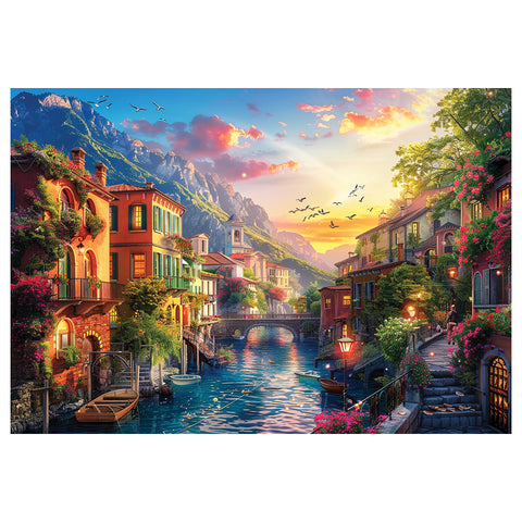 Mediterranean Village 2000 Piece Jigsaw Puzzle