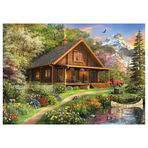 Log Cabin Home 1500 Piece Jigsaw Puzzle