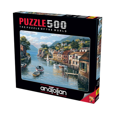 Village on the Water 500 Piece Jigsaw Puzzle