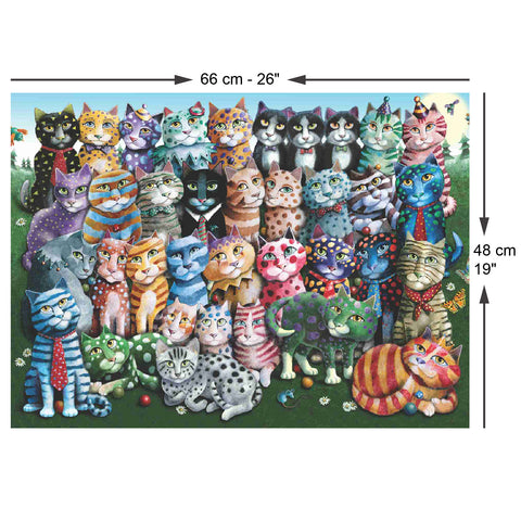 Cat Family Reunion 1000 Piece Jigsaw Puzzle