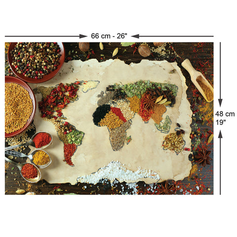 Herbal World Map 1000 Piece Jigsaw Puzzle