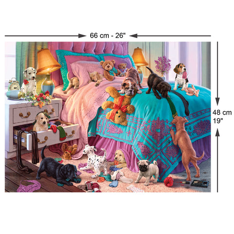 Naughty Puppies 1000 Piece Jigsaw Puzzle