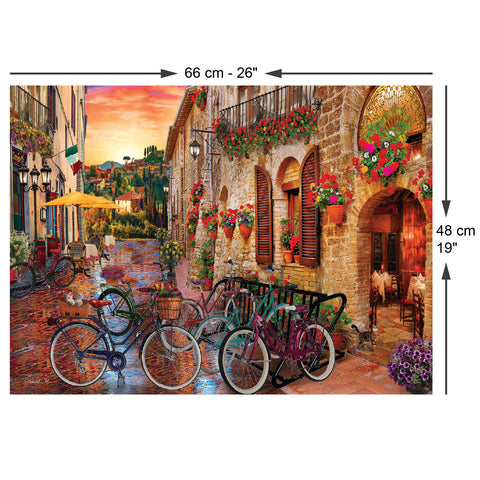 Biking in Tuscany 1000 Piece Jigsaw Puzzle