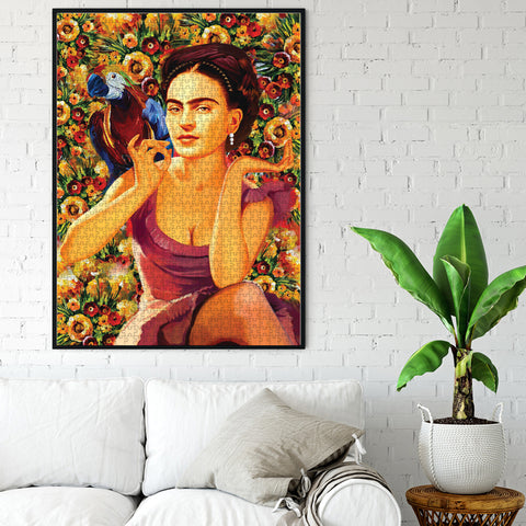 EeBoo Piece And Love Viva La Vida Frida Kahlo 1000 Piece Square Adult Jigsaw Puzzle EeBoo Piece And Love Viva La Vida Frida Kahlo 1000 Piece Square Adult Jigsaw Puzzle