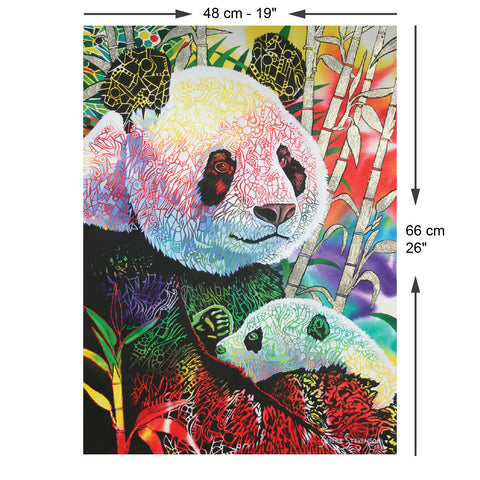 Rainbow Panda 1000 Piece Jigsaw Puzzle