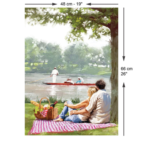 Picnic by the River 1000 Piece Jigsaw Puzzle