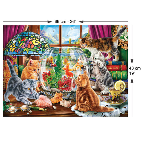 Kittens and Aquarium 1000 Piece Jigsaw Puzzle