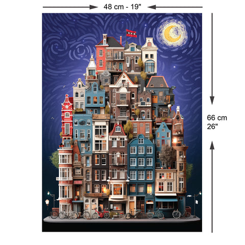 Amsterdam Starry Night 1000 Piece Jigsaw Puzzle