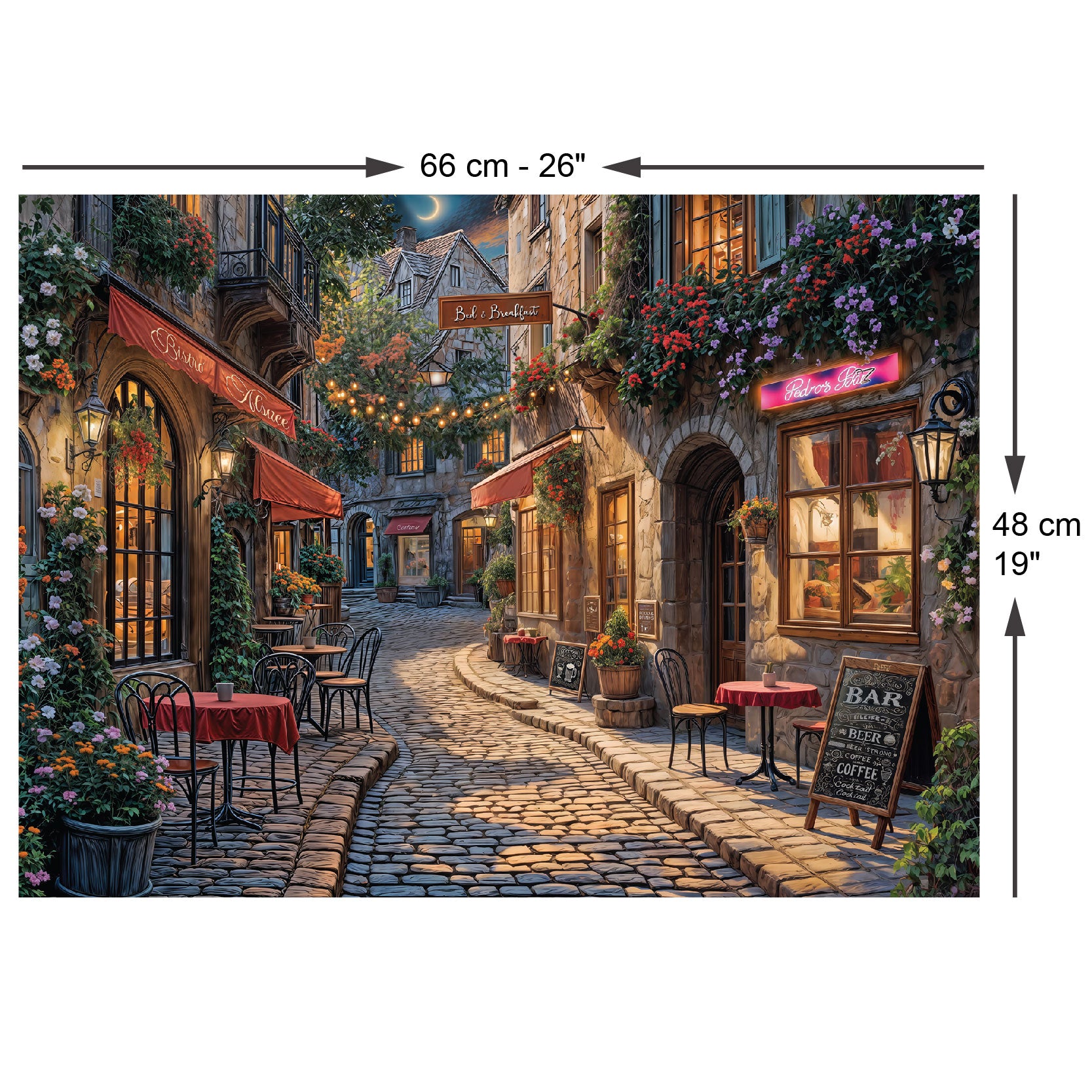 Street Bars 1000 Piece Jigsaw Puzzle – Anatolian Puzzle