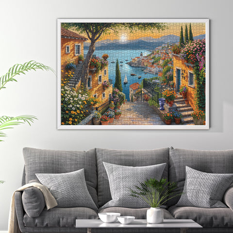 Steps To The Harbor 700 Piece Jigsaw Puzzle