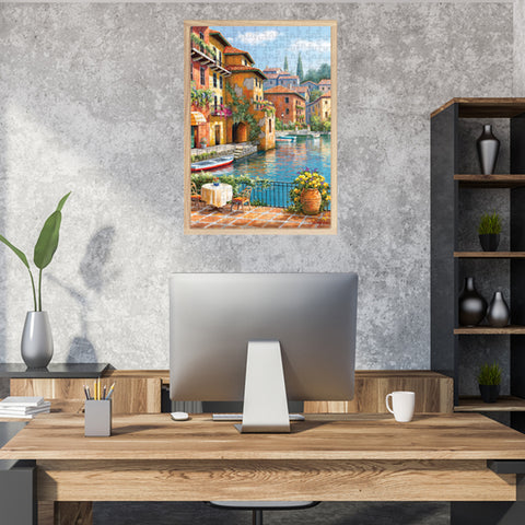 Cafe at the Canal 260 Piece Jigsaw Puzzle