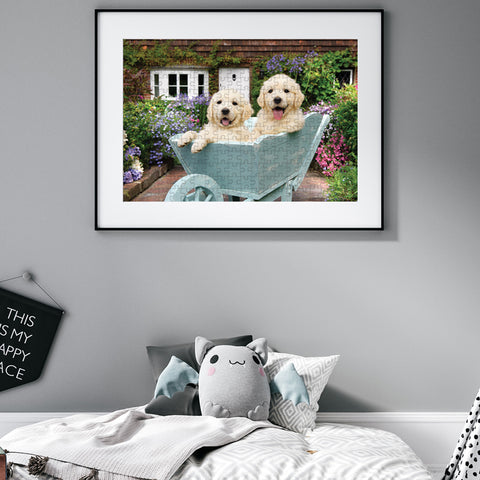 Puppies in a Wheelbarrow 260 Piece Jigsaw Puzzle