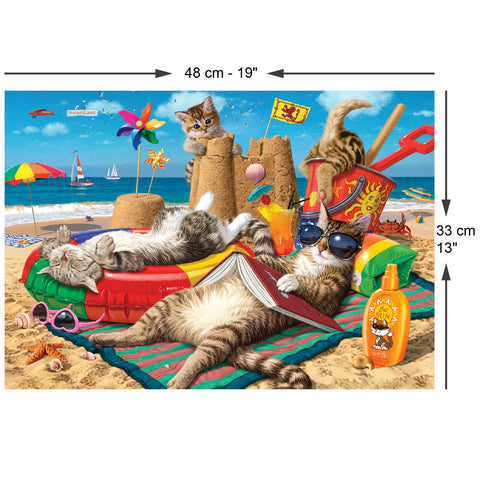 Cats on the Beach 260 Piece Jigsaw Puzzle