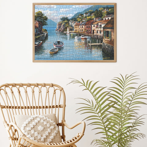 Village on the Water 500 Piece Jigsaw Puzzle