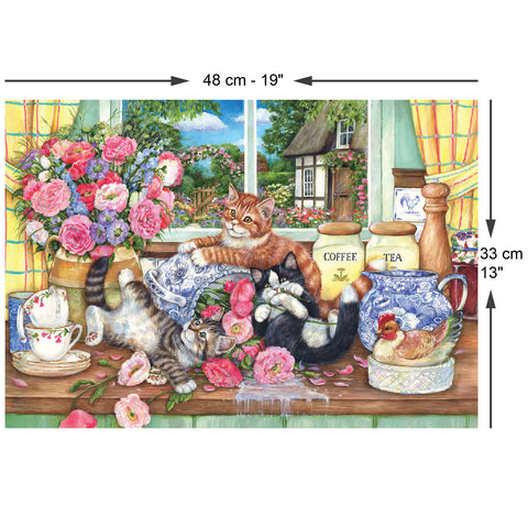 Kittens in the Kitchen 500 Piece Jigsaw Puzzle