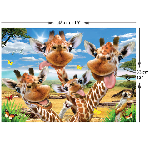 Giraffe Selfie 500 Piece Jigsaw Puzzle