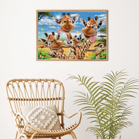 Giraffe Selfie 500 Piece Jigsaw Puzzle