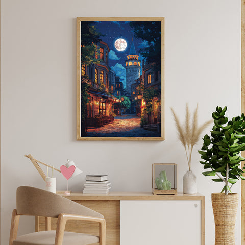 Galata at Fullmoon 500 Piece Jigsaw Puzzle