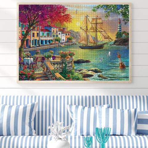 Beautiful Sunset in the Town 2000 Piece Jigsaw Puzzle