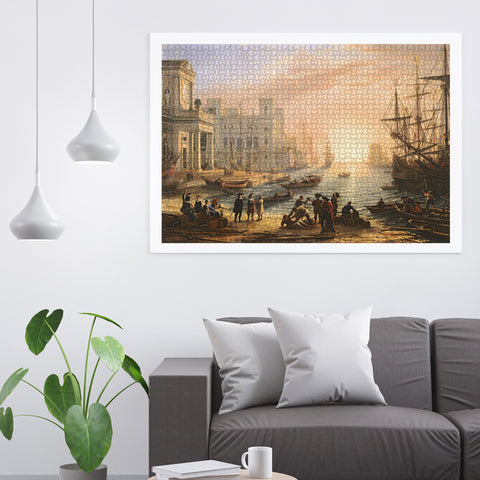 Sea Port At Sunset 2000 Piece Jigsaw Puzzle