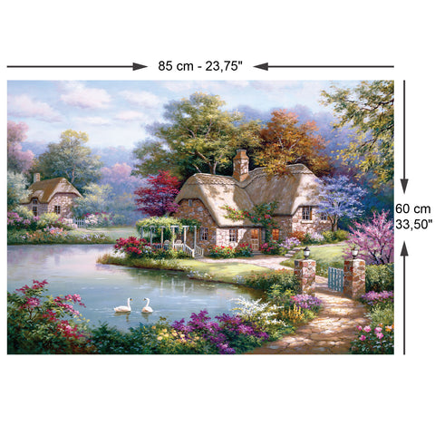 The Swan Cottage 1500 Piece Jigsaw Puzzle