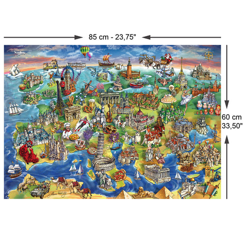 European World 1500 Piece Jigsaw Puzzle