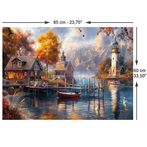 Autumn At The Lake 1500 Piece Jigsaw Puzzle
