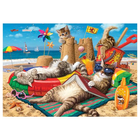 Cats on the Beach 260 Piece Jigsaw Puzzle