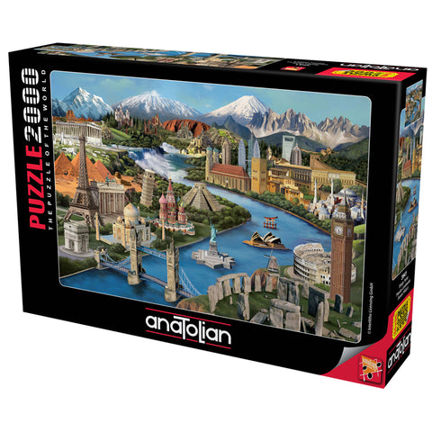 Popular Landmarks 2000 Piece Jigsaw Puzzle