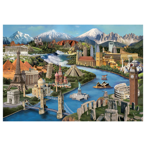 Popular Landmarks 2000 Piece Jigsaw Puzzle