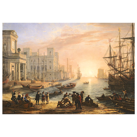 Sea Port At Sunset 2000 Piece Jigsaw Puzzle