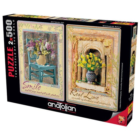 Smile   Real Love 2 x 500  Piece Jigsaw Puzzle