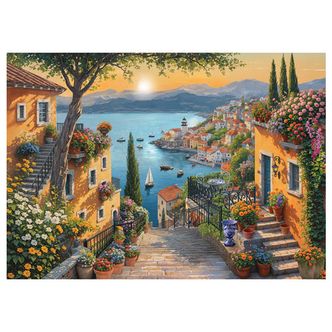 Steps To The Harbor 700 Piece Jigsaw Puzzle