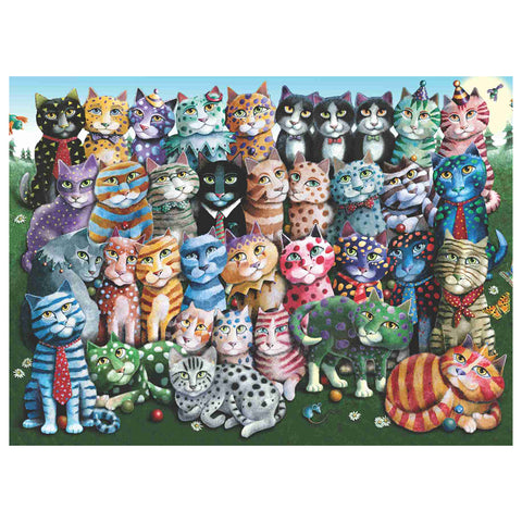 Cat Family Reunion 1000 Piece Jigsaw Puzzle