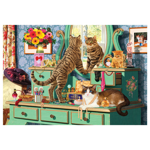 Cats Dressing Table 260 Piece Jigsaw Puzzle