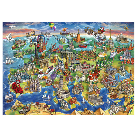 European World 1500 Piece Jigsaw Puzzle