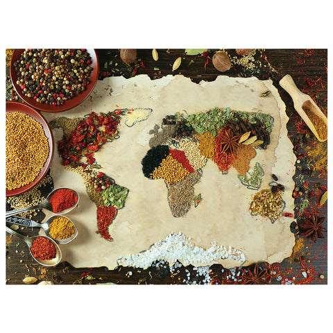 Herbal World Map 1000 Piece Jigsaw Puzzle