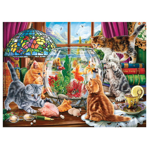 Kittens and Aquarium 1000 Piece Jigsaw Puzzle