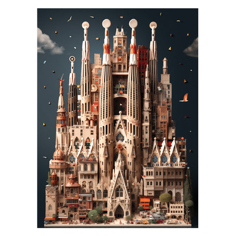 La Sagrada Familia 1000 Piece Jigsaw Puzzle