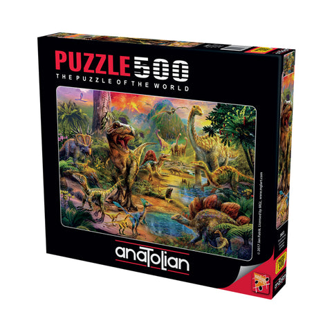 Landscape of Dinosaurs 500 Piece Jigsaw Puzzle