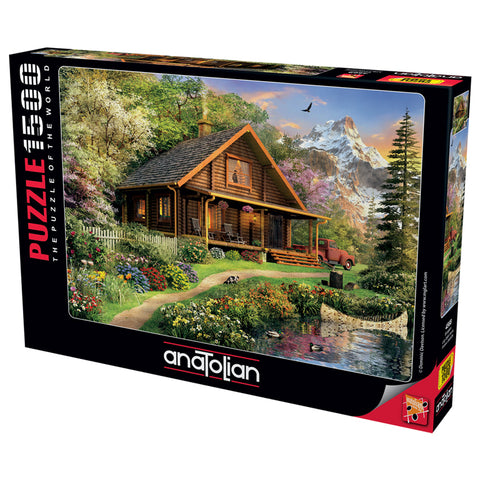 Log Cabin Home 1500 Piece Jigsaw Puzzle