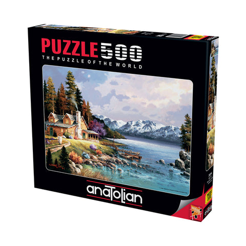 Mountain Cabin 500 Piece Jigsaw Puzzle