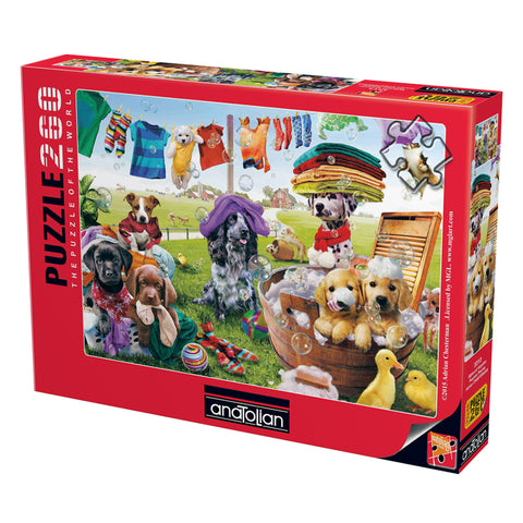 Puppies Playing 260 Piece Jigsaw Puzzle