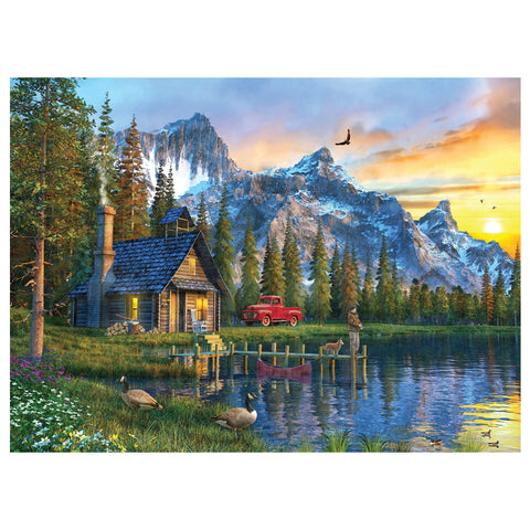 Sunset Cabin 1000 Piece Jigsaw Puzzle