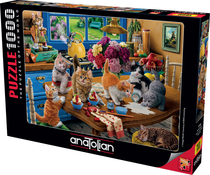 Anatolian Puzzle - Kittens in The Kitchen 1000 Piece Jigsaw Puzzle 1