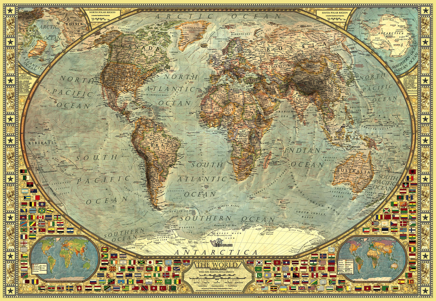 Anatolian Puzzle 2000Piece Jigsaw Puzzle - World Map Jigsaw Puzzle