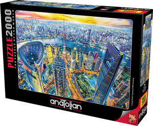 Anatolian Puzzle - Beautiful Sunset in the Town, 2000 Piece Puzzle 